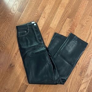 Wilfred Women’s Black Faux Leather Pants Size 4